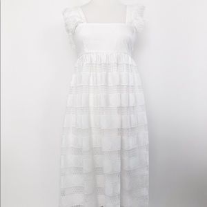 LOVE Binetti White Fringe Dress